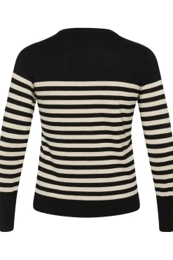 KClizzy Striped Knit Pullover Black/Feather Gray Mel. Stripe 10582600