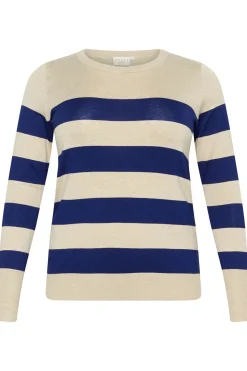 KClizzy Striped Knit Pullover Blue/Feather Gray Mel. Stripe 10582600