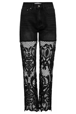 Lace Jeans Black HL10361