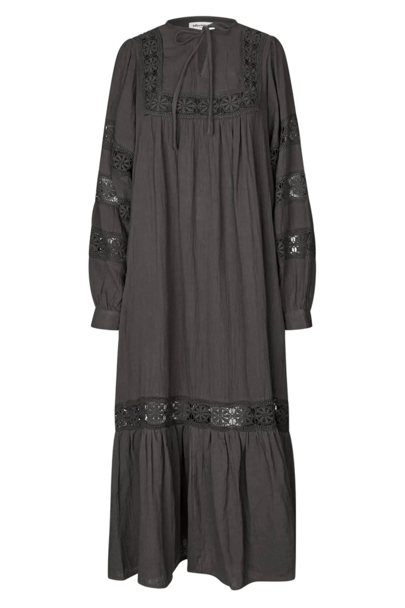 LatourLL Lace Maxi Dress LS 87 Dark Mokka 254093000