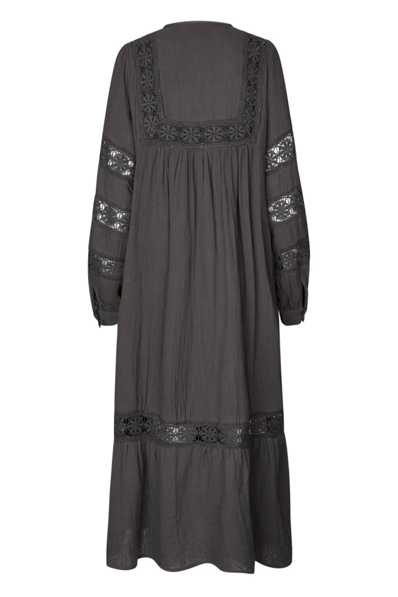 LatourLL Lace Maxi Dress LS 87 Dark Mokka 254093000