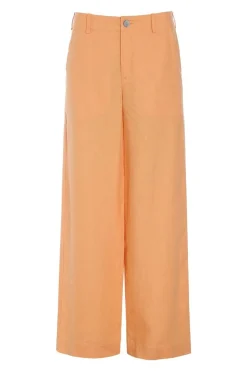 Lazy linen lige bukser MELON 26121415564