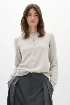 LukkaIW Cardigan New Light Grey Melange 30107630