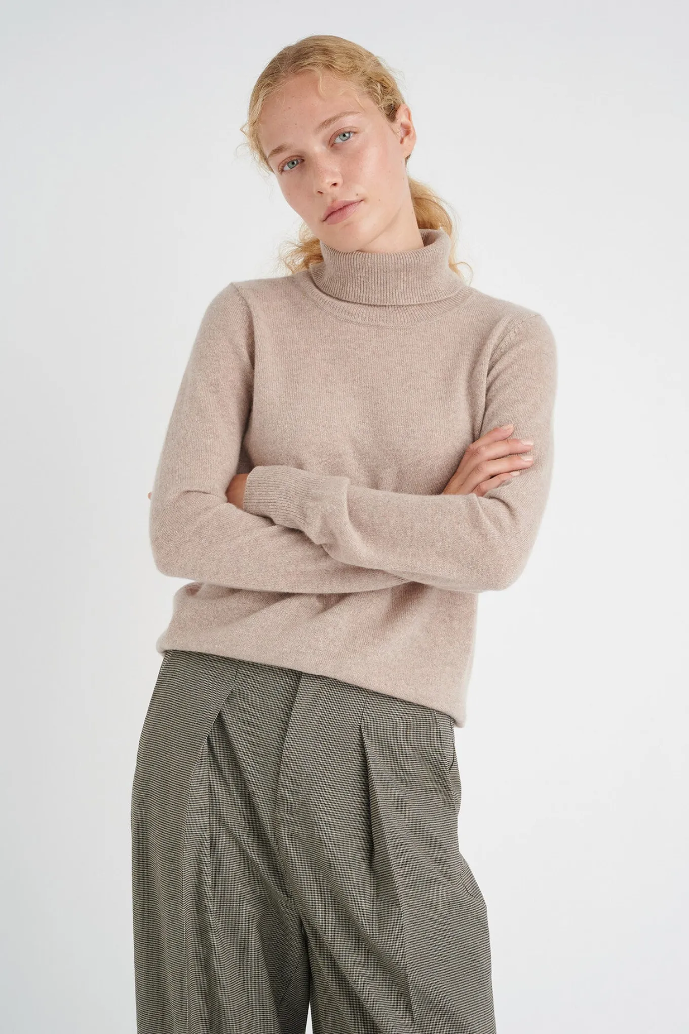 LukkaIW Rollneck Pullover BEIGE MELANGE 30108211