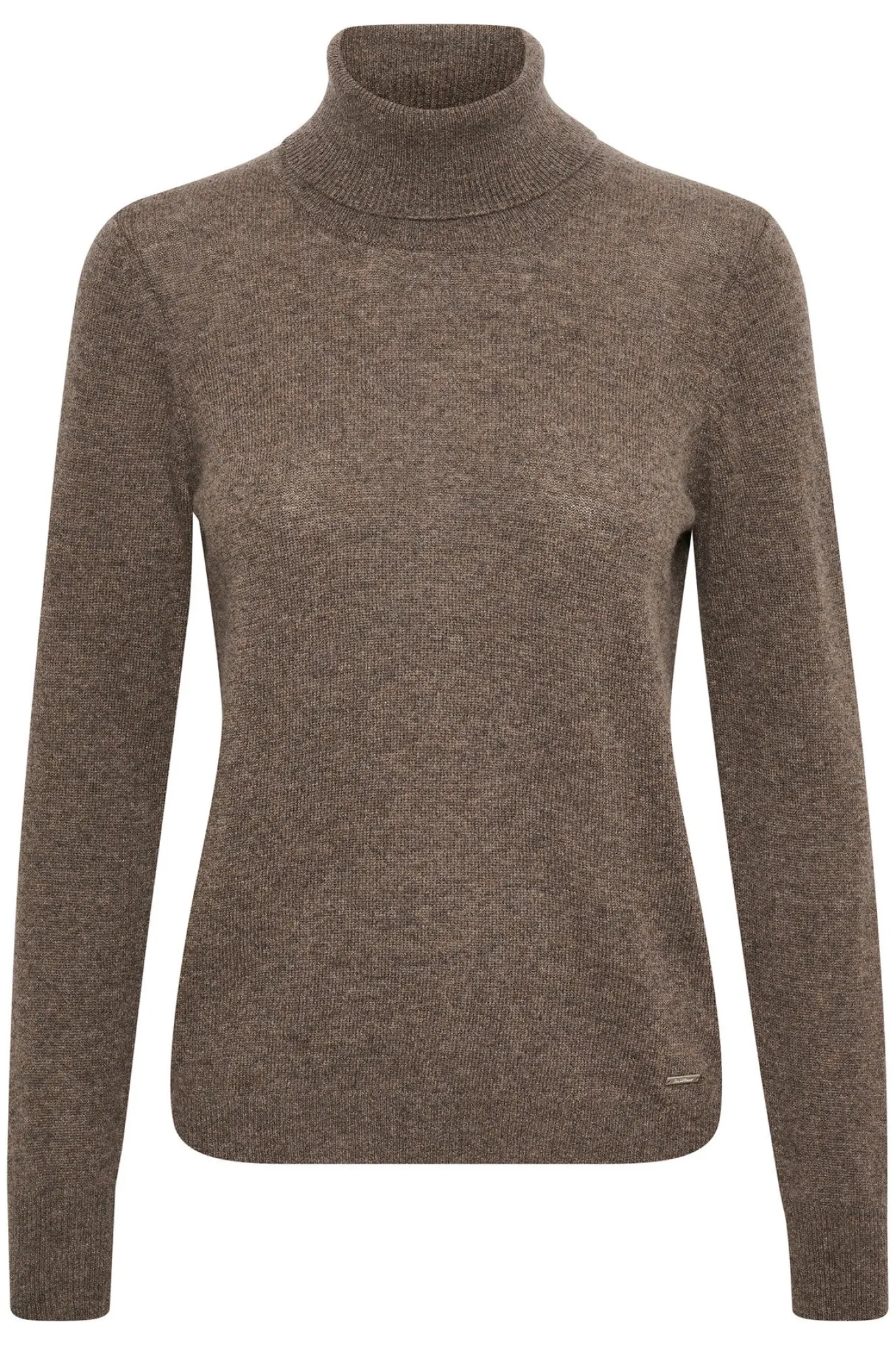 LukkaIW Rollneck Pullover Brown Melange 30108211