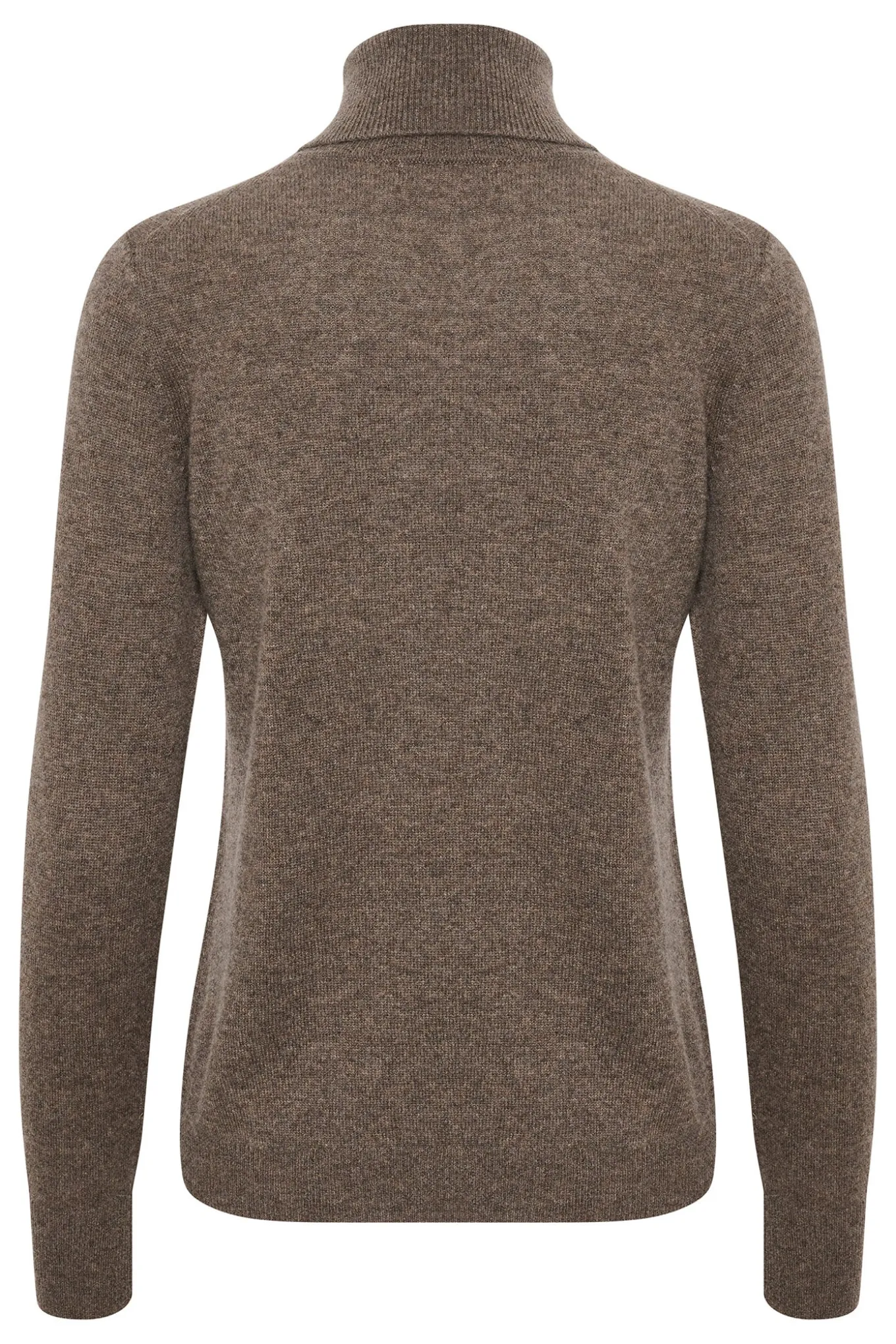 LukkaIW Rollneck Pullover Brown Melange 30108211