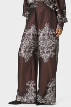 Lunet Paisley Border Dark brown 167274