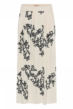 Mabell, long embroidery skirt 1165Sand 56558/7564