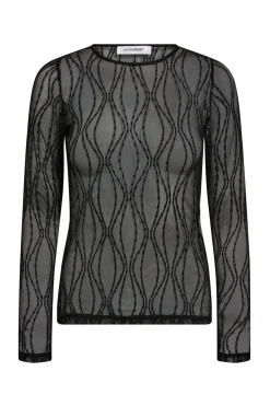 MarcyCC Mesh Oblouse 96Black 43043