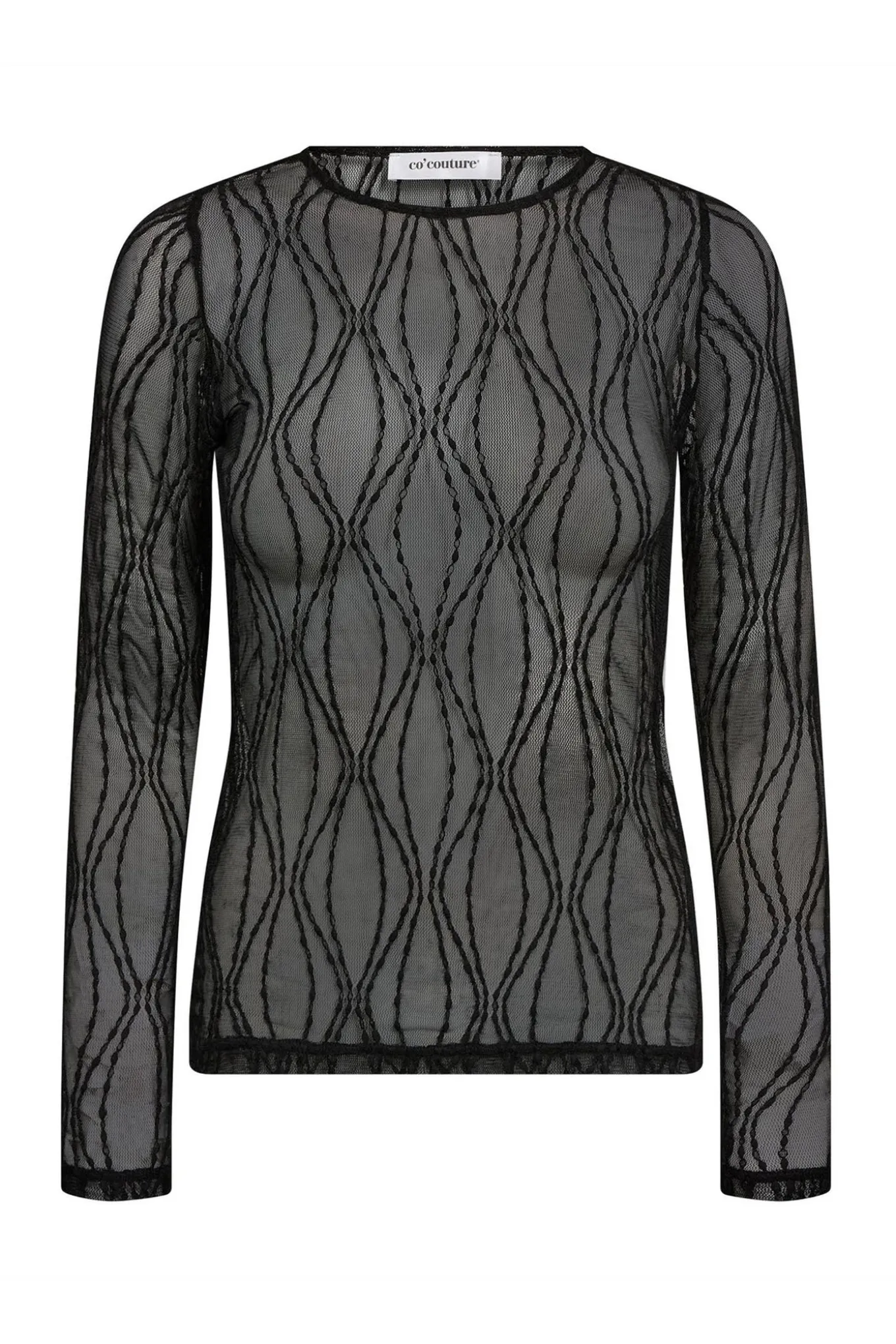 MarcyCC Mesh Oblouse 96Black 43043