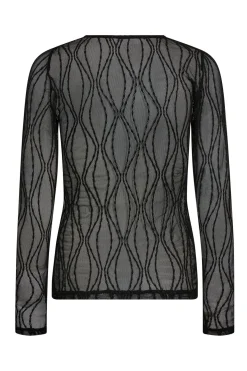 MarcyCC Mesh Oblouse 96Black 43043