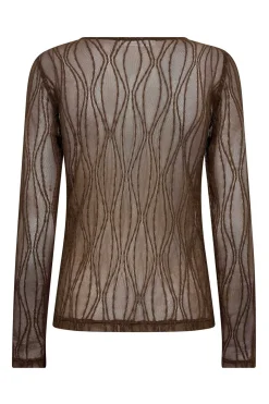 MarcyCC Mesh Oblouse 83Mocca 43043
