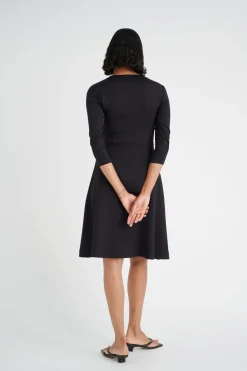 MoncentIW Wrap Dress Black 30107481