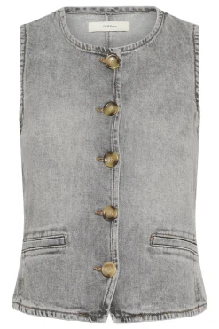 NanasIW Waistcoat Lgt.Grey Wash Denim 30111073