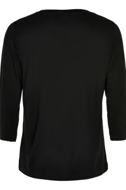 Nina tshirt 3/4 sleeve SORT 14920