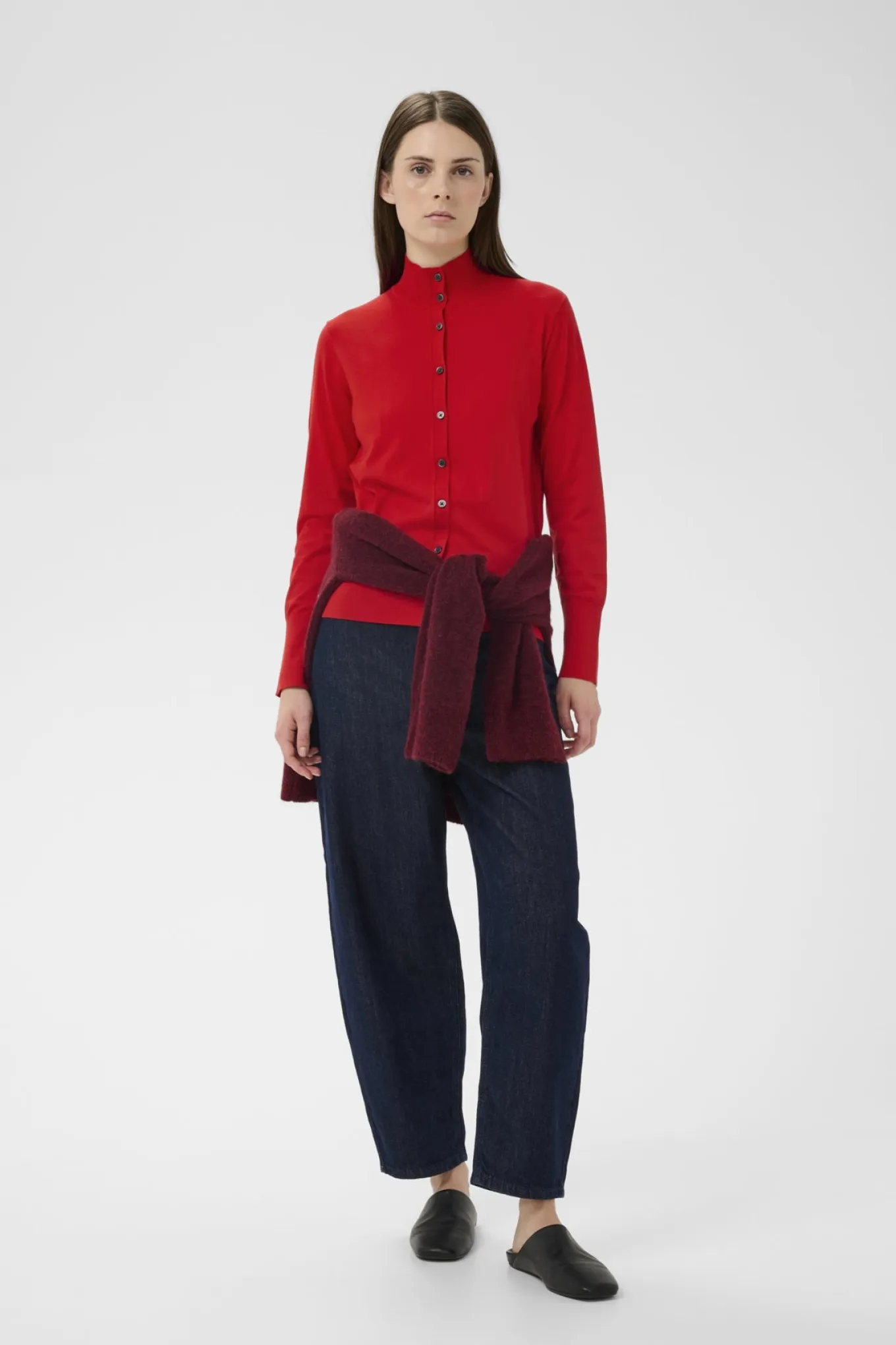 PaulaIW Cardigan Cranberry 181553 30111179