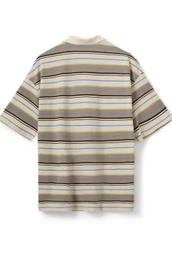 PILSW OVERSIZE STRIPED POLO SH 0140 Off White Striped S261515