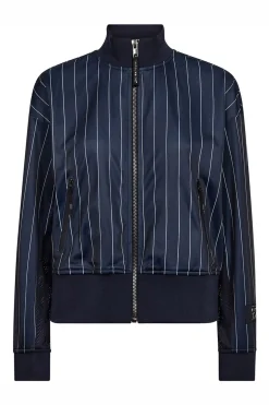 Pin Stripe Zip Sweat Navy HL10542