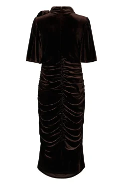 7427RDFLena dress 163 Chocolate brown RDF663