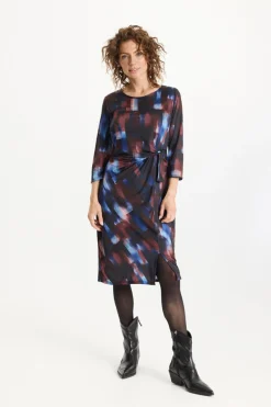Rosy dress 3/4 sleeves Multi Blue 16870