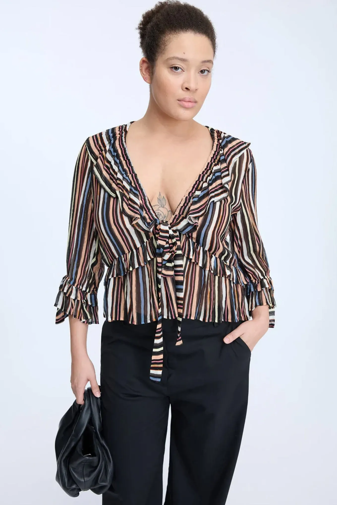 RYLEY 302StripeBlac 1010/25420