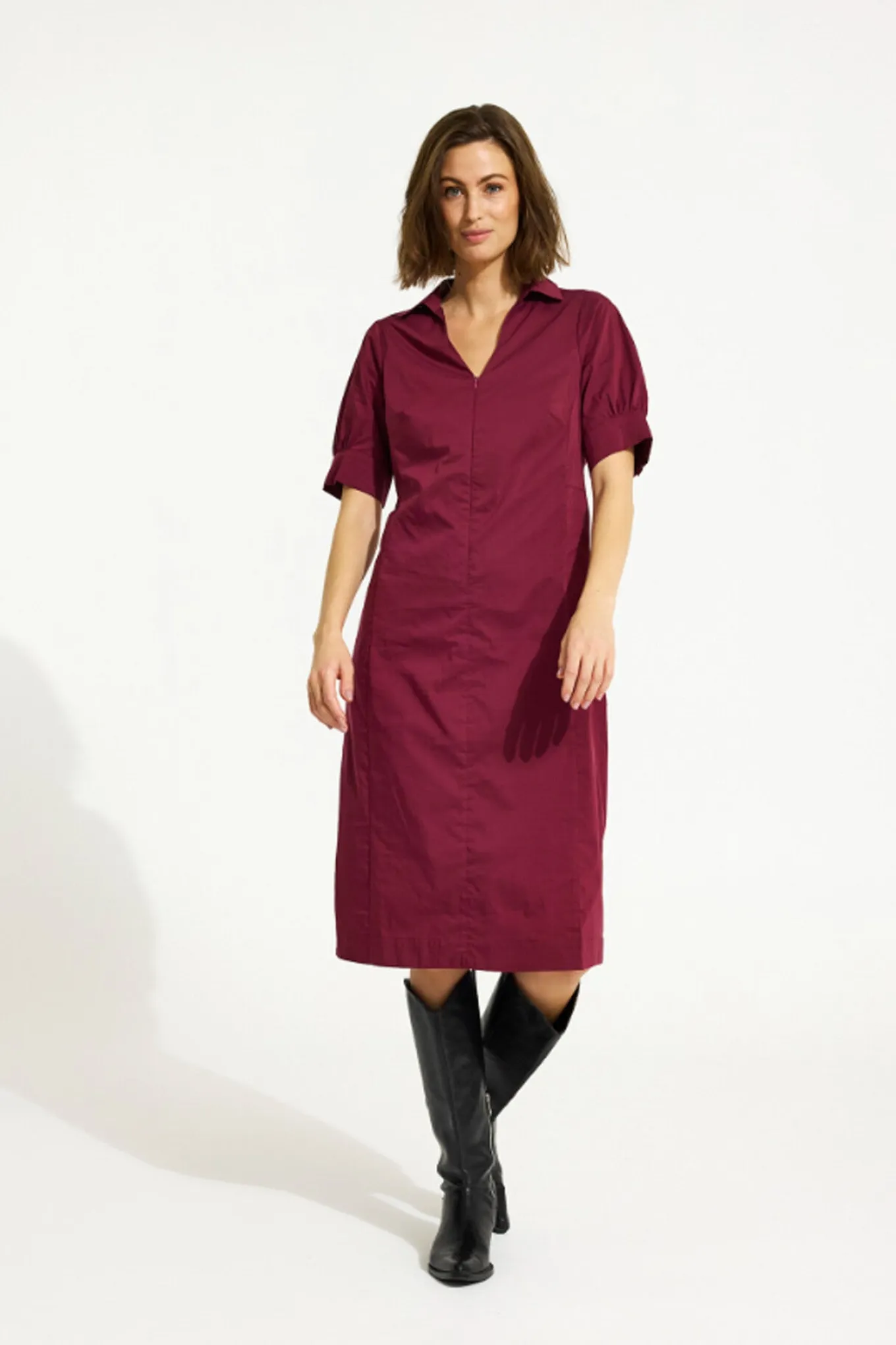 Sandra dress Burgondy 16526