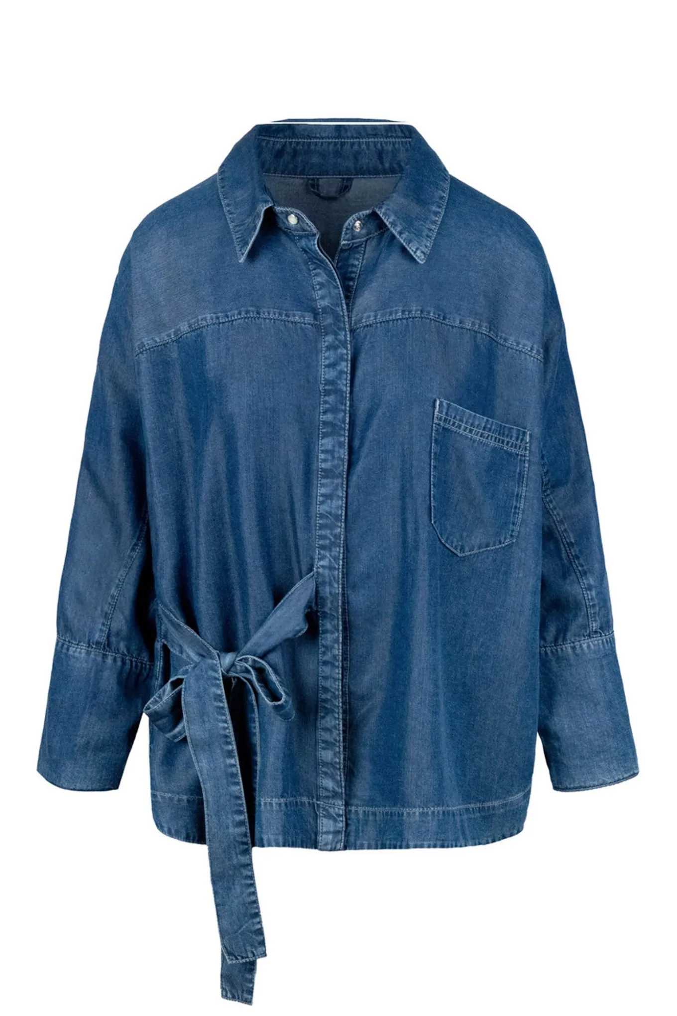 SANNA Blouse 9502 Medium Wash Blue Denim 2610190673
