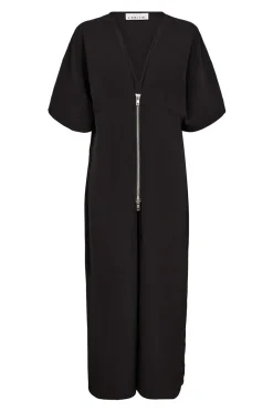 Satari Zip V Dress Black HL10512