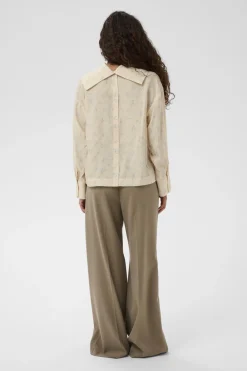 SLEneya Printed Funnel Blouse Parchment Ditsy Print 304532 30408896