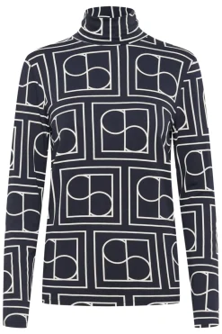 SLHanadi Printed Rollneck LS Navy Monogram Print 30405647