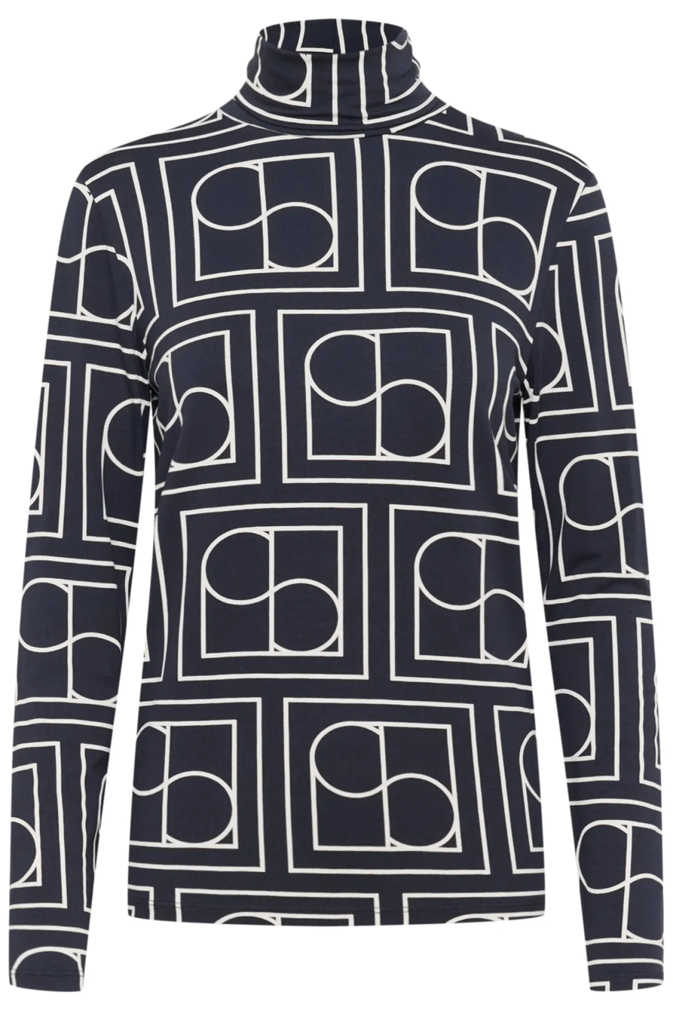 SLHanadi Printed Rollneck LS Navy Monogram Print 30405647
