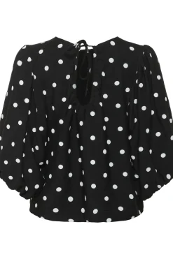 SLIdola Blouse SS Black and White Dots 304365 30408753