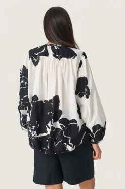 SLJoanne Shirt LS Whisper White Mega Flower 30408321