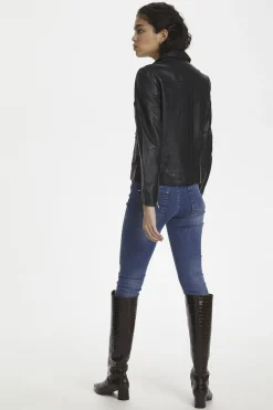 SLMaeve Leather Jacket LS Black 30403641