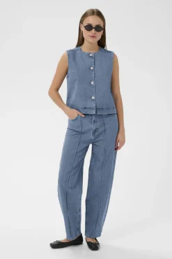 SLRinatina Barrel Jeans Medium Blue Denim 301130 30409277