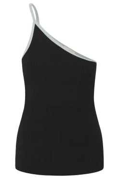 SLSimone Strap Top Black with Silver Blue 30407321