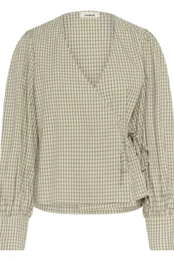 SLSivah Oriana Blouse Parchment Checks 304511 30408902