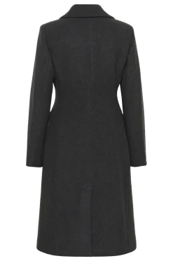 ThoraIW Lapel Coat R Dark grey melange 30110808