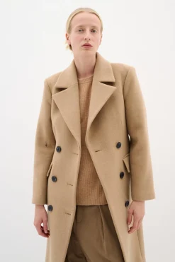 ThoraIW Lapel Coat R Tobacco Brown 30110808