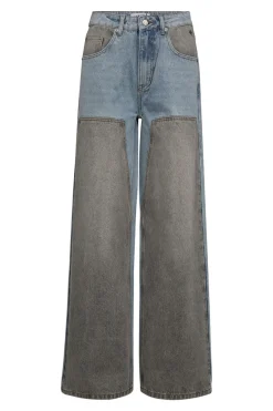TwoTone Patch Jeans Blue/Grey Mix HL10377