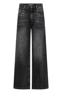 VickyCC Stud Wide Jeans 96Black 31638