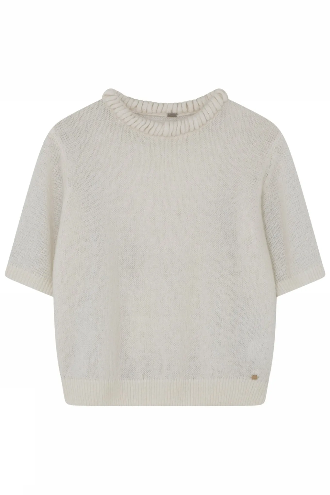 Vilma, short S/S knit 1010Off White 60436/3582