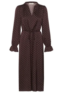 ZaniaIW Dress Brown Bordeaux Small Dot 305 30111248
