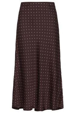 ZaniaIW Skirt Brown Bordeaux Small Dot 305 30111253